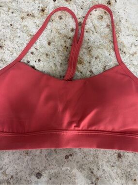 lululemon athletica Coral-Red Strappy Sports Bra
